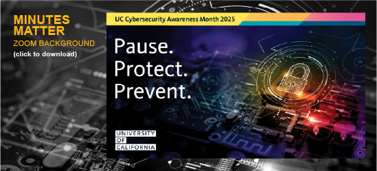 Pause. Protect. Prevent. Zoom background.