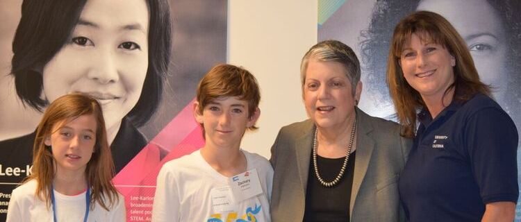 UC President Janet Napolitano with participants of Take Our Daughters and Sons to Work Day 2018