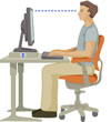 ergonomic monitor position